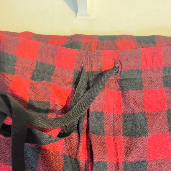 Berkley Jensen Flannel Loungewear Pants Men's XXL Red/Blue Check Sweatpants - Picture 3 of 11